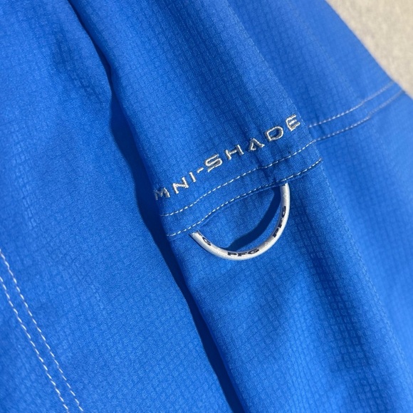 Columbia Shirt Men XL Adult Blue Button Down PFG Ripstop Fishing Omni Shade - Picture 5 of 10